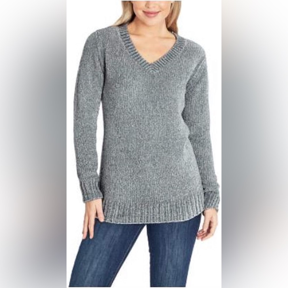 Orvis | Ladies' Chenille Tunic Sweater Marled Phantom Size Small
